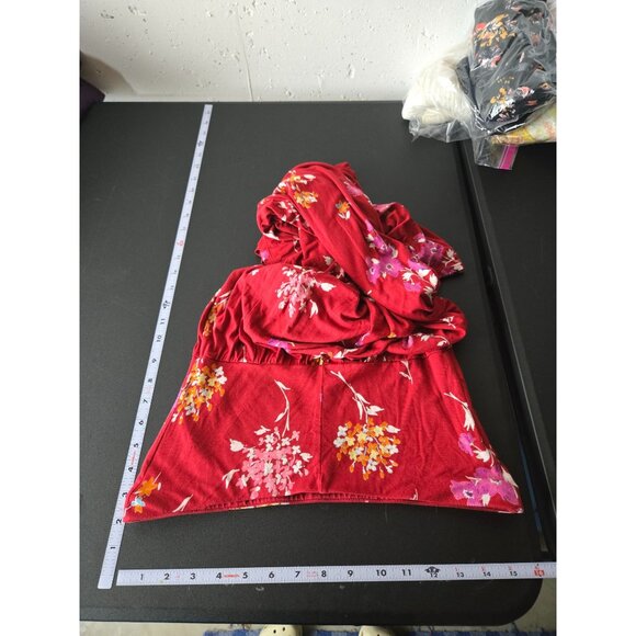 Express Floral Babydoll Strapless Asymmetric Dress Medium Boho Cottage Fairy - Picture 3 of 8